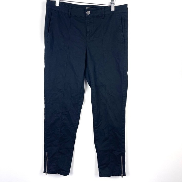 J. Jill Pants - J. Jill Black Mid Rise Zipper Ankle Casual Pants Black Size 10
